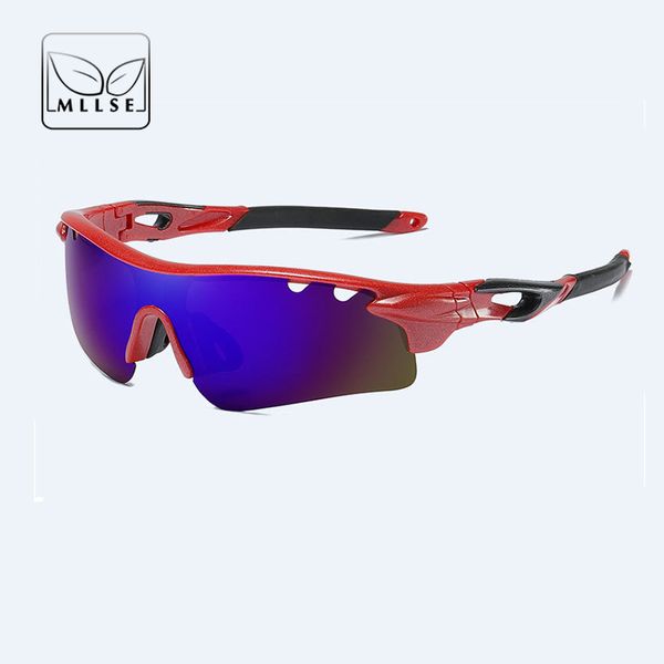 

mllse new brand goggle sports sunglasses men women polarized outdoor driving sun glasses stylish sports uv400 eye wear, White;black