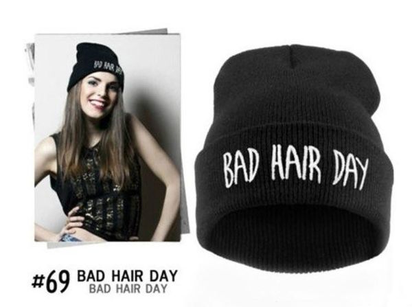 2019 New Arrival Men S Hip Hop Hat With Letter Bad Hair Day Beanie
