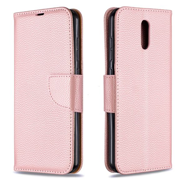 

для nokia 2,3 откидная крышка подставка кошелек для nokia 1,3 случая личи шаблон pu кожаный телефон дела для nokia 5.3