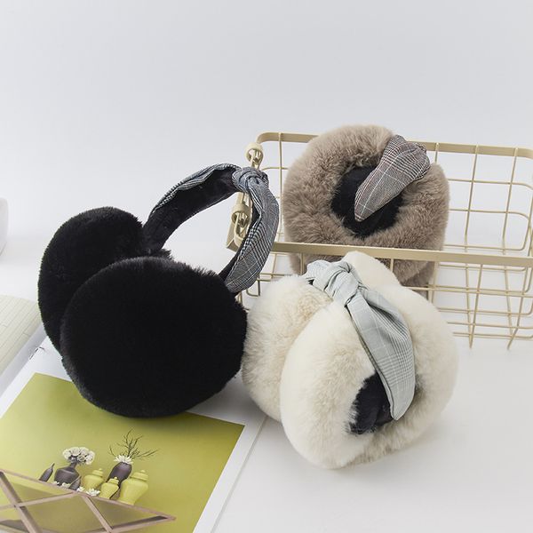 

fashion folding ear muffs winter accessories for women faux fur fluffy ear muffs winter accessories wholesale, Blue;gray