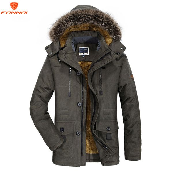

2019 new parkas men's winter cotton jacket thick warm men's casual windproof hooded coat 6xl clothing dd6mf, Black