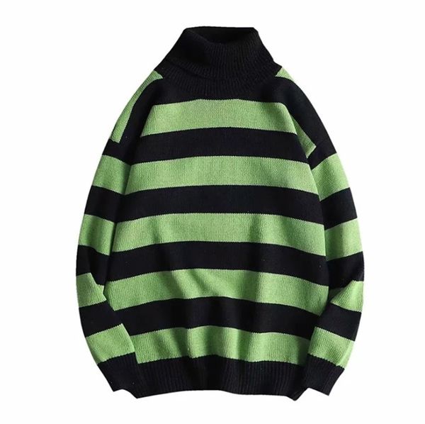 

spring mens striped sweaters turtle neck loose casual male pullover designer solid fashion boys sweatshirts, White;black