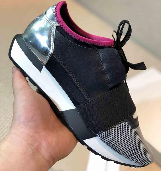 

2019 womens design sports shoes lightweight sneakers leather comfortable casual party dress fashion shoes with original box qr, Black