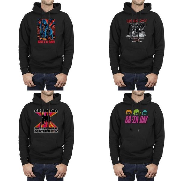 

men design printing green day gorilla black oversized hoodies vintage friends winter hoodie green day band international superhits time