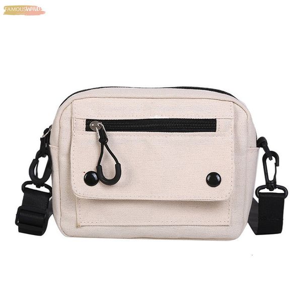 

women square shoulder bag soild color chest pure color casual tote girls outdoor canvas handbag zipper shoulder bag 918