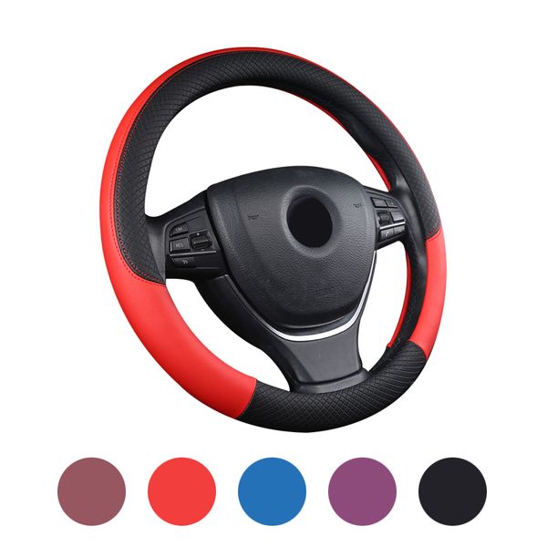 

sport auto steering wheel covers auto in interior accessories cars styling car steering wheel cover pu leather universal 38cm