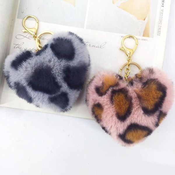 Мягкий Fur Ball Прекрасного Gold Metal Key Chain Имитационный меха кролик шарик брелок автомобиль брелоки мешок серьга аксессуары