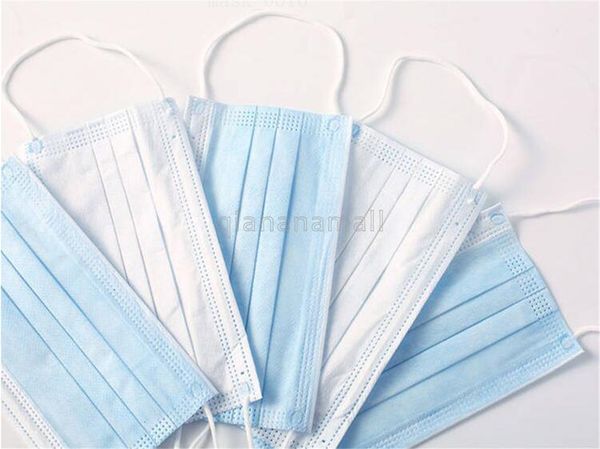 

фото одноразовая маска для лица в пыли 3 слойный 50pcs ear loop одноразовая рот маска w elastic синий