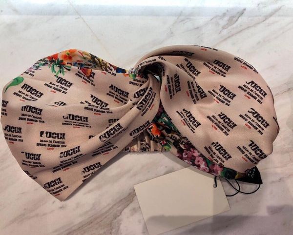 

designer silk turban headbands for women 2020 luxury floral printed head scarf hair bands head scarf streetwear gift dropship s347