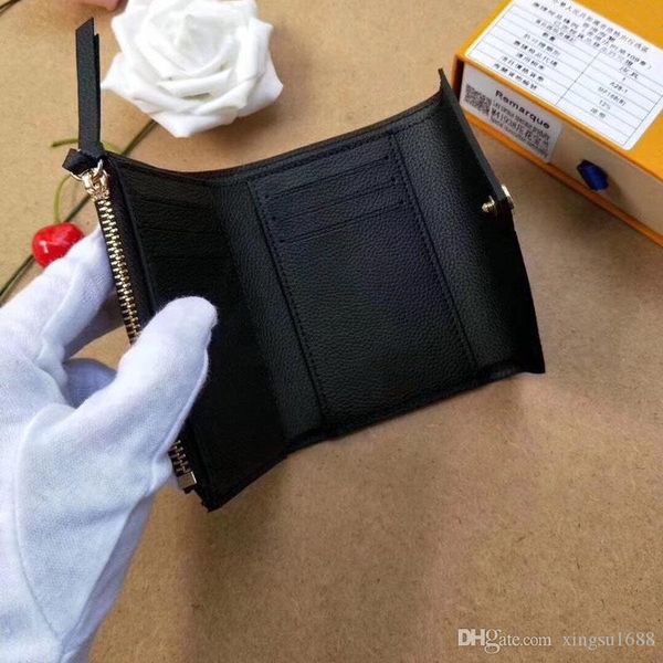 

original box luxury short wallet designer new fashion ladies wallets purse card holder women pochette man classic fold short wallets, Red;black