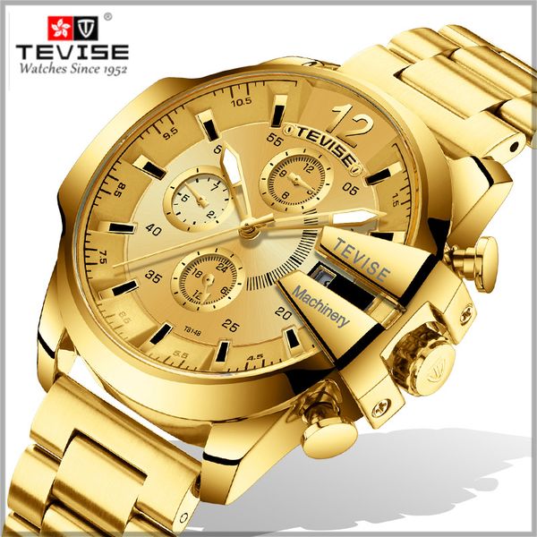 

relogio automatico masculino brand new automatic watches men self wind mechanical watch sport clock, Slivery;brown