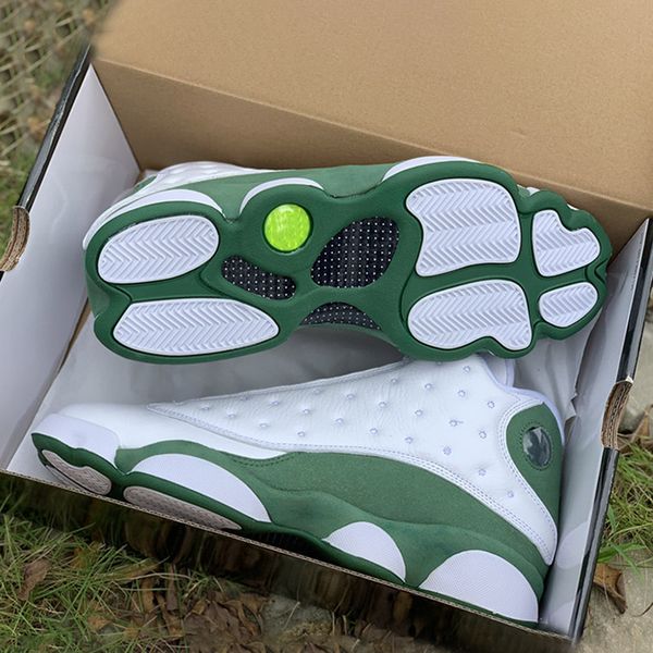 

Ray Allen Basketball Shoes 13 13s PE Mens Fashion White Green Cat Eyes Outdoor Trainer Sports Sneakers Designer Shoes Top Quality