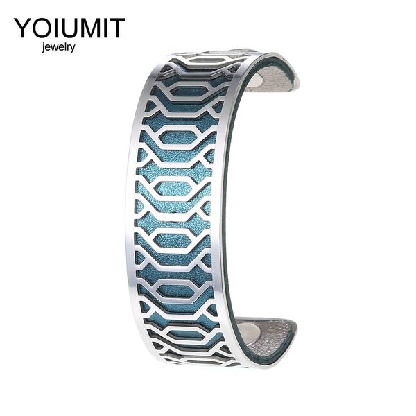 

cremo diy arm cuff bracelets manchette femme bijoux personalized bangles stainless steel bracelet interchangeable leather bangle, Black