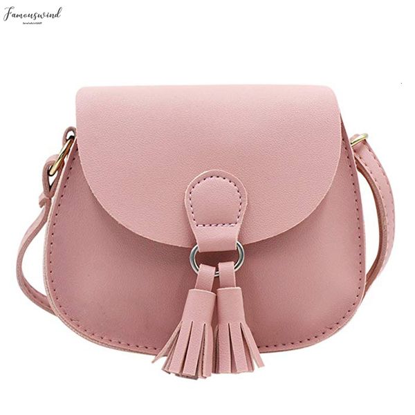 

ljl cute cat tassel shoulder bag small mini coin purse messenger bag crossbody satchel for kids girls, color d pink 4.7x3.9