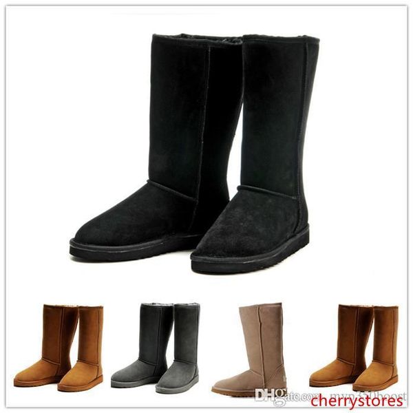 

новые высококачественные женские австралийские классические коленопреклоненные сапоги ботильоны черный серый каштан темно-синие женские сапо