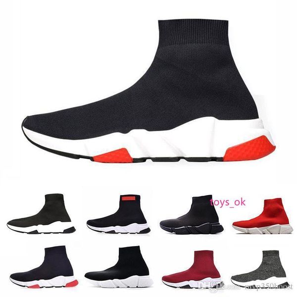 

brand ace designer casual sock shoes speed trainer black red triple black fashion socks sneaker trainer casual shoes