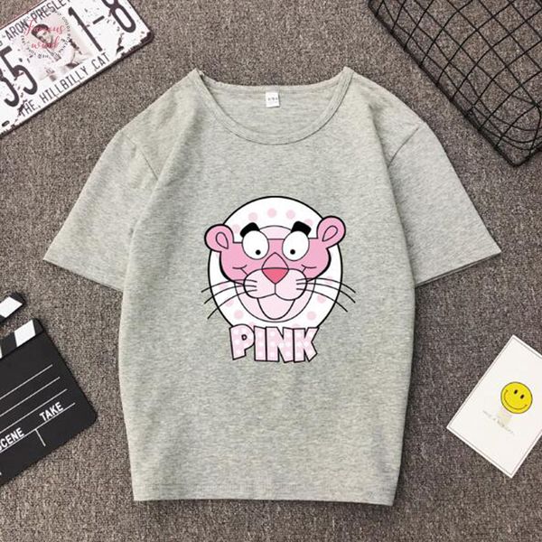 

весна лето новых женщины стиль t shirt женщины nice мультфильм печать коротких mouw o шея cat spandex женщина топы fit футболки, White