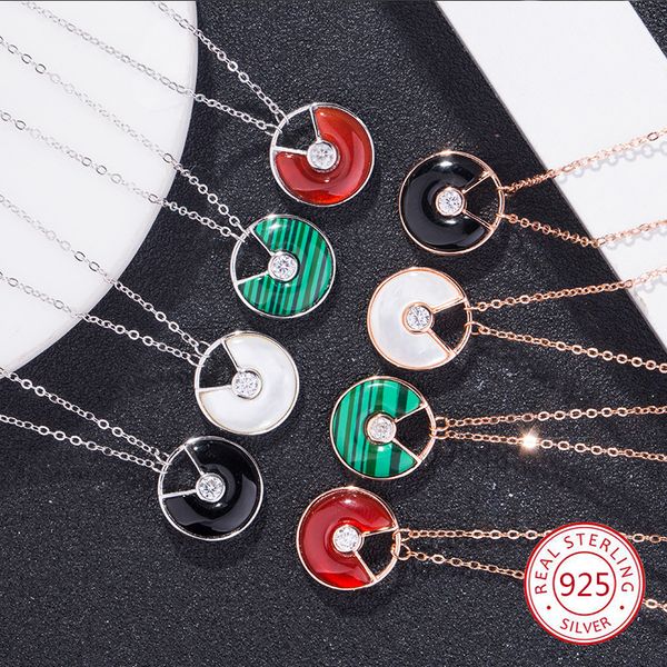 

s925 еѬлингового еѬебѬа женкий кђлон ожеѬеле кѬђглой оѬм инкѬђиѬованне, Silver