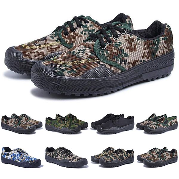 

2020 canvas casual shoes men women camouflage military camping hiking navy blue non-slip runner mens trainers sneakers size 36-44 color22