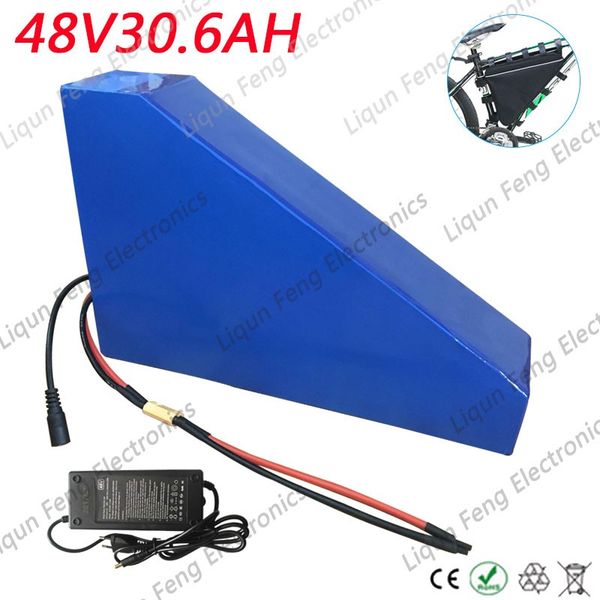 

48v 2000w triangle lithium battery 48v 30ah u e lg cell 48v 30ah electric bike battery built in 50a bm with 54 6v charger bag