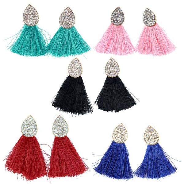 

vintage accessories water-drop shape long drop tassel earrings beautiful metal hollow out brinco for women concise earring, Silver