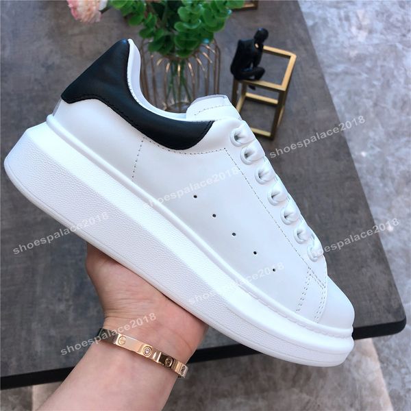 

2020 casual shoes womens mens oversized ivory black sneakers leather platform shoes flat chaussures de sport zapatillas