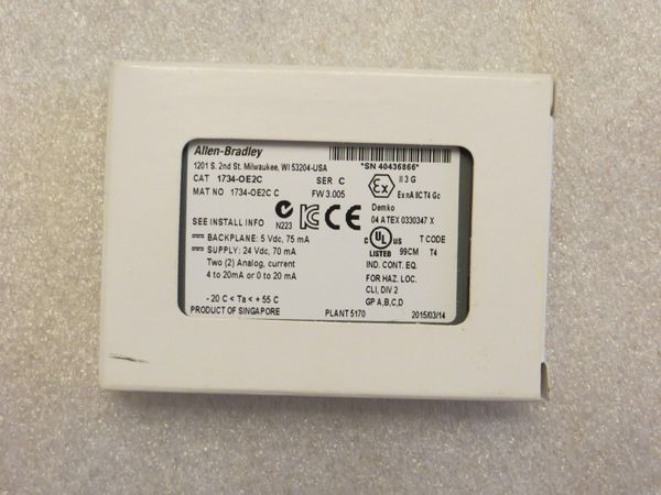 

1pc new in box ab allen bradley 1734-oe2c point i/o 2 point analog output module