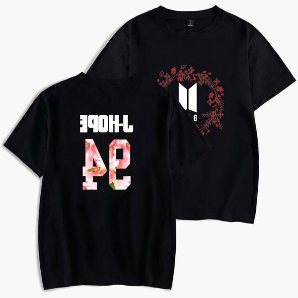 

juvenile bulletproof group periphery gules garland bts j-hope 94 round collar short sleeve shirt men and women t shirts, Gray;blue