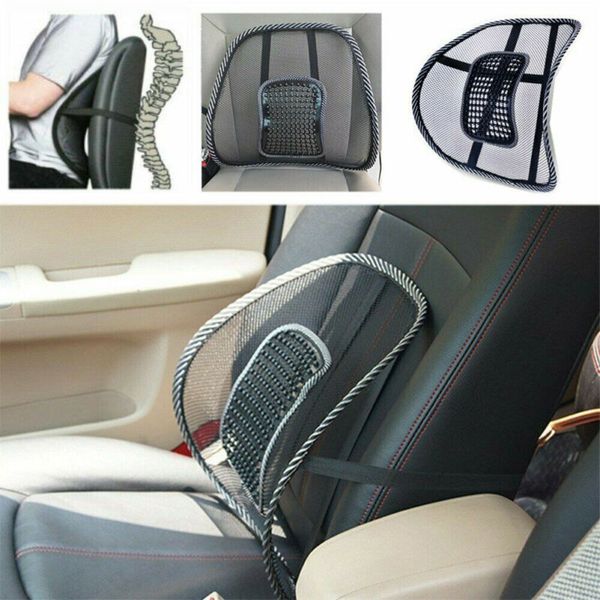 

mesh back lumbar support vent waist cushion for car truck seat office home chair