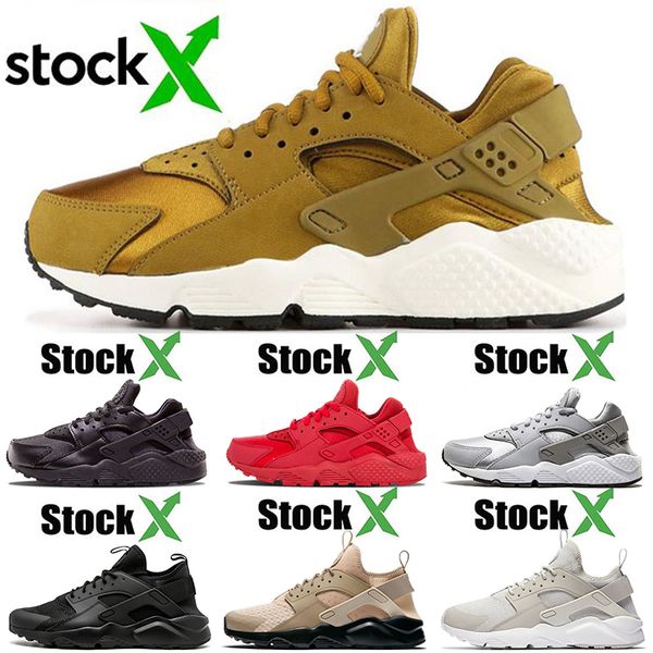 

huarache 4.0 iv i men designer stock x running shoes gold triple black run ultra sport sneakers for women 36-45