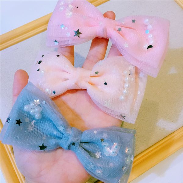 

корейские большая жемчужина блестки лука diy руки завернутых талий сплошного цвета лук аксессуары обувь волосы материалы, Golden;silver