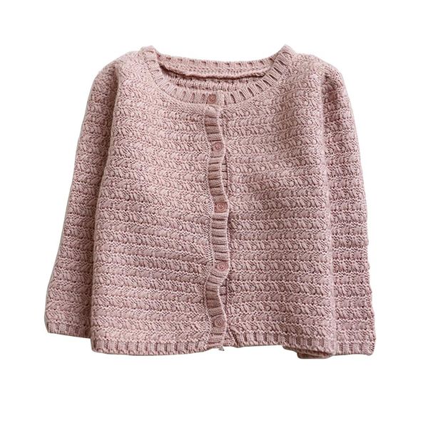 

2018 baby girls clothes sweaters outerwear knitted warm cardigan sweater coat long sleeve autumn winter outwear, Blue