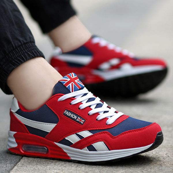 

spring autumn fashion men casual shoes breathable comfortable male sneakers for high-quality plus size 39-46, Black