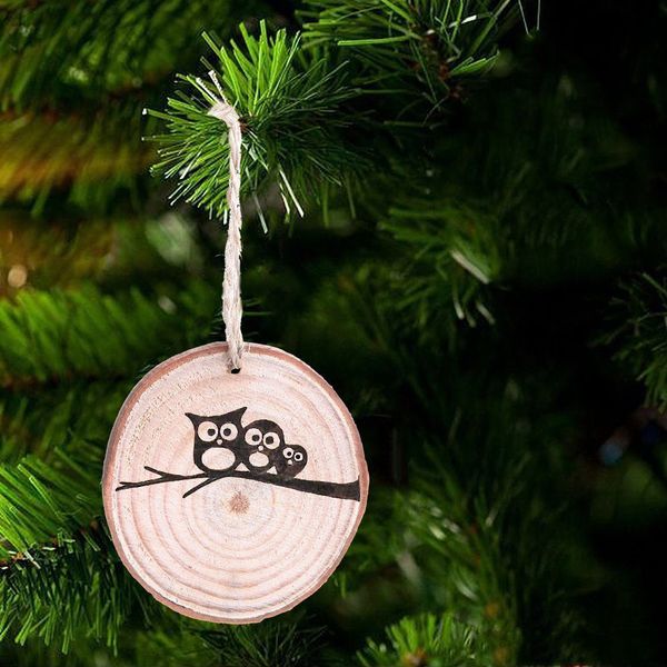 

diy craft wood slice 20 шт 6-7см вход диски круглый неполное просверленные вуд ломтики круглый с 33 футов новогоднее украшение