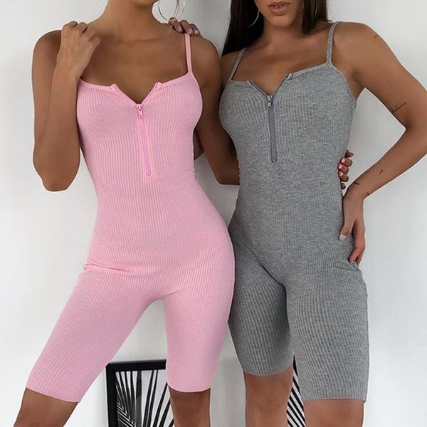 

sexy-футляр женщины без бретелек легкий костюм с шортами bodysuits rompers комбинезонов zipper solid femme backless партии клуба комбинезон, White;red