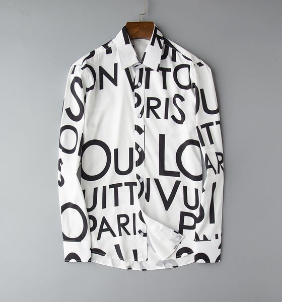 

2019 new men's 3d flowers printing mixed color casual harajuku shirt long-sleeved designer men's fashion casual beauty, White;black