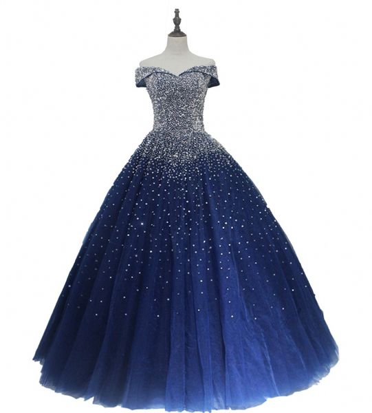 

custom made quinceanera dresses ball gowns princess puffy dark royal blue tulle masquerade sweet 16 dresses backless prom party dresses, Blue;red