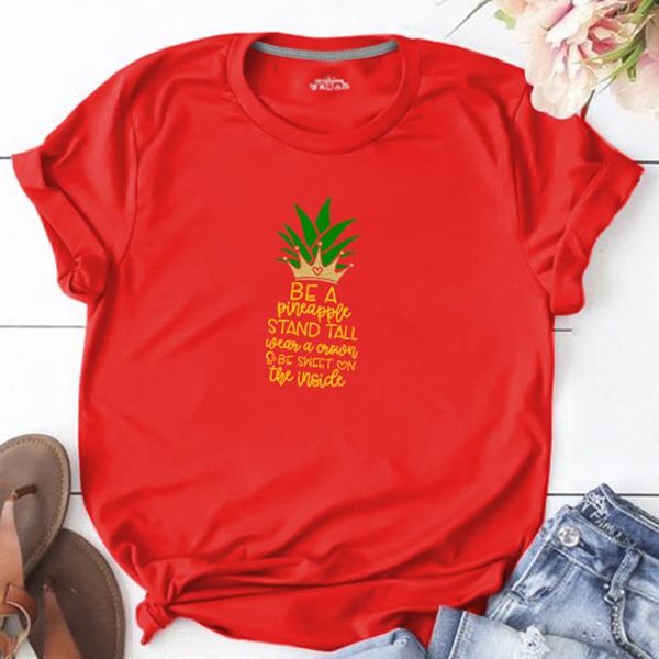 

женщины повседневная с коротким рукавом ананас письмо o-образным вырезом блузка футболка топ лето с коротким рукавом женская футболка женска, Gray;blue