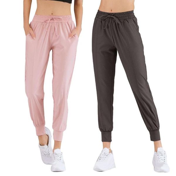 

casual women solid color long drawstring skinny pencil pants fitness trousers solid color long drawstring skinny pencil pants, Black;white