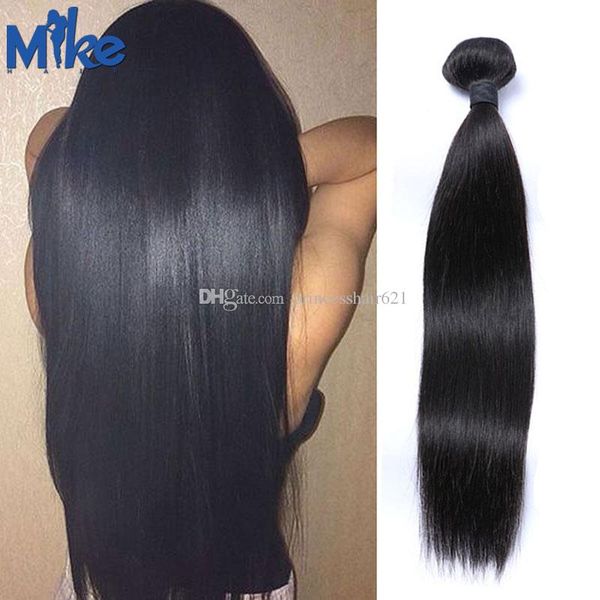 

MikeHAIR Бразильские Волосы Прямые 1 Шт. Натуральные Наращивание Волос без путаницы н