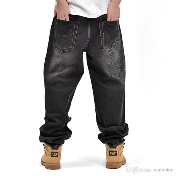 

american style brand mens baggy jeans loose plus big size jeans men hip hop jeans long skate board jean harem pants