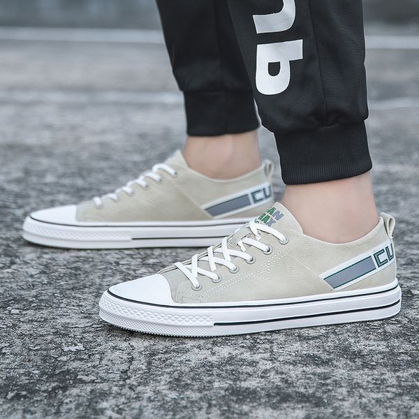 

new trend casual shoes men anti slip fashion men sneakers lace up shoes good quality casual for youth, Black