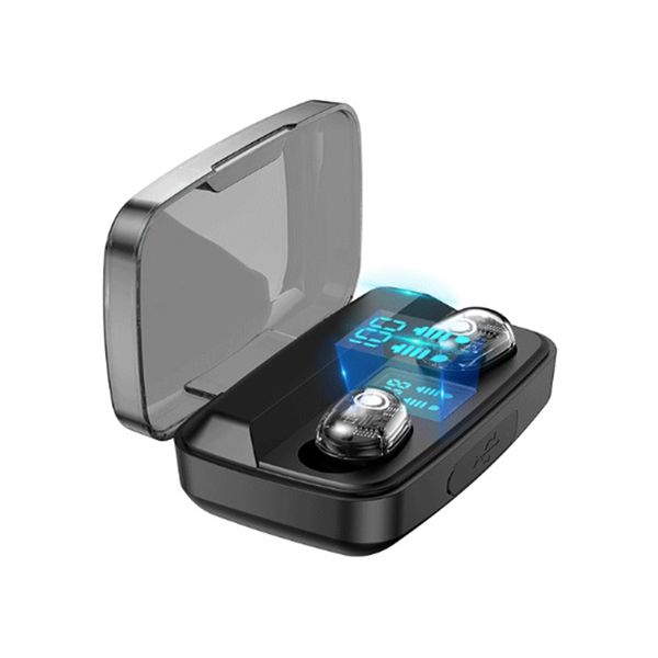 

new f9-5 tws headphones bluetooth v5.0 wireless earphone mini smart touching earbuds with led display 1200mah power bank headset and mic