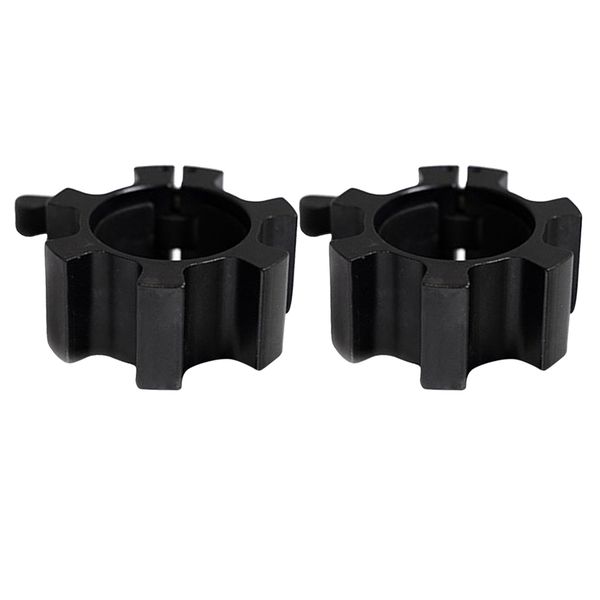 

2pcs black barbell collars 2'' gym olympic weight bar spin lock shaft clamp clip