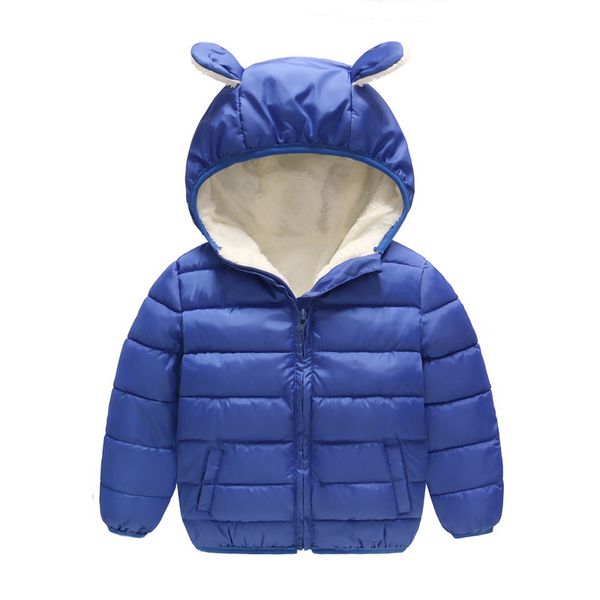 

children's clothing cotton-padded clothes autumn and winter children girls plus velvet thick cotton-padded clothes new style kor, Blue;gray