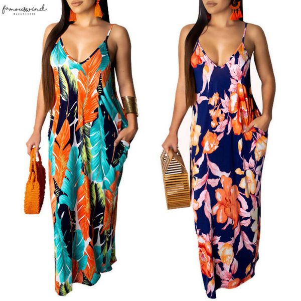 

women boho maxi long dress sleeveless spaghetti strap flower v neck loose dress street beach dresses plus size, Black;gray