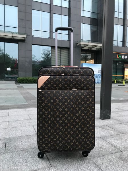 

20" luggage four wheels trolley bag men travel suitcase carry on luggage for women, Black