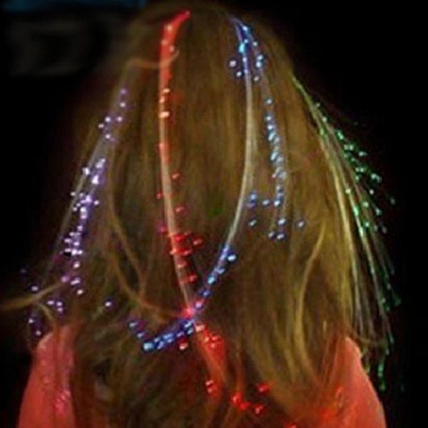 

1pc led flashing hair braid glowing blinking luminescent decor christmas party decorations hairpin ornament girls led toys gift mihzv, Black;brown