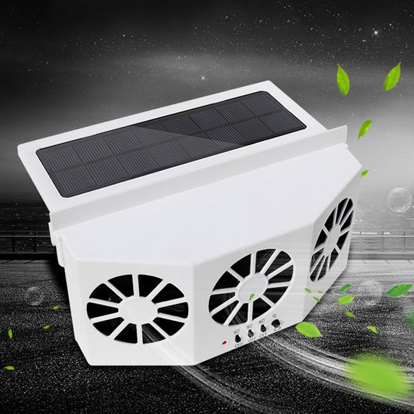 

solar powered car air vent exhaust fan 3 cooler fan windshield ventilation system nr-shipping