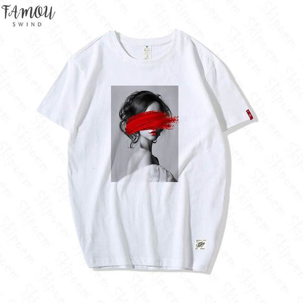 

fashion nordic vintage art t shirt women harajuku kawaii vintage aesthetic 100% cotton short sleeve plus size clothes streetwear, White